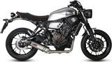 Complete Non-Catalytic Exhaust System With Sound Certification Oval Titanium Carbon - Mivv Compatible With Yamaha Xsr 700 (2016-2020)