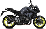 Non-Catalytic Exhaust Tip With Sound Certification Suono Steel Black Carbon - Mivv Compatible With Yamaha Mt-10 (2016-2022)