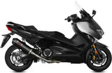 Complete Non-Catalytic Exhaust System With Sound Certification Oval Steel Black Carbon - Mivv Compatible With Yamaha T-Max 530 (2017-2019)
