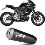 Complete Catalytic Exhaust System With Sound Certification X-M1 Steel Black - Mivv Compatible With Yamaha Mt-125 (2020-2024)