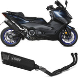 Complete Non-Catalytic Exhaust System With Sound Certification Sr-1 Full Steel Black - Mivv Compatible With Yamaha T-Max 560 (2022-2024)