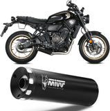 Complete Catalytic Exhaust System With Sound Certification Hr-1 Steel Black - Mivv Compatible With Yamaha Xsr 700 (2021-2024)