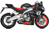 Complete Exhaust System Without Catalytic Converter And Without Sound Certification Delta Race Steel Black Carbon - Mivv Compatible With Aprilia Rs 660 (2020-2024)