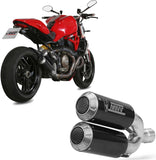 Dual Exhaust System Without Catalytic Converters And Without Sound Certification Mk3 Carbon - Mivv Compatible With Ducati Monster 1200 (2014-2016)