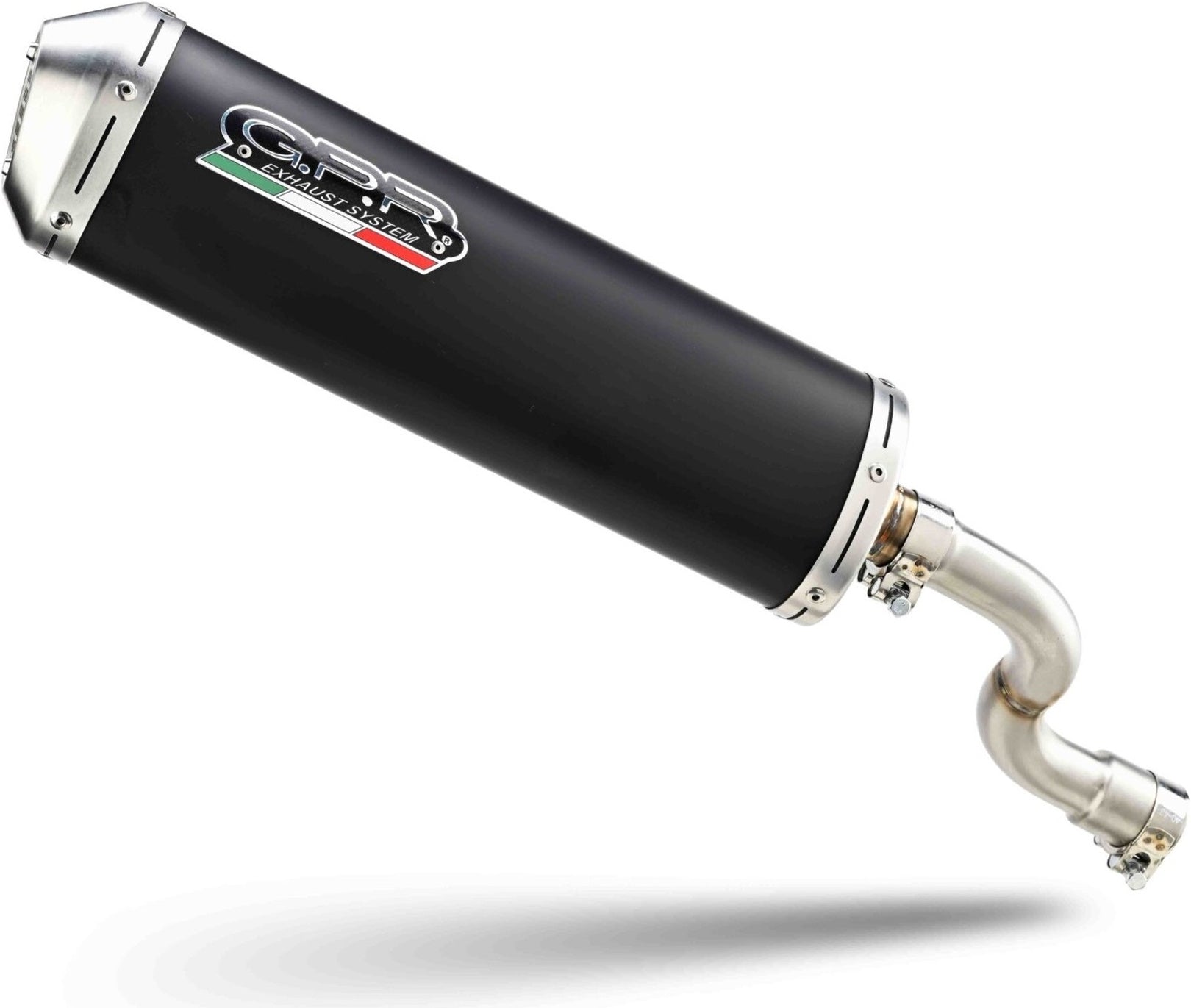 Complete Exhaust System Without Catalytic Converter And Without Sound Certification Evo4 Road Black Aluminium - Gpr Compatible With Kymco K-Xct 300 (2012-2015)