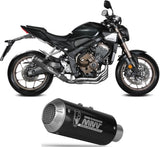 Complete Exhaust System Without Catalytic Converter And Without Sound Certification Mk3 Carbon - Mivv Compatible With Honda Cb 650 R (2024-2026)