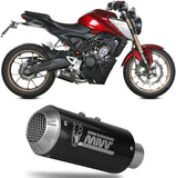 Complete Exhaust System Without Catalytic Converter And Without Sound Certification Mk3 Carbon - Mivv Compatible With Honda Cb 125 R (2021-2024)