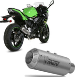 Complete Exhaust System Without Catalytic Converter And Without Sound Certification Mk3 Stainless Steel - Mivv Compatible With Kawasaki Z 650 (2017-2023)