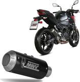 Uncatalysed Exhaust System Without Sound Certification Mk3 Carbon - Mivv Compatible With Kawasaki Ninja 400 (2018-2020)