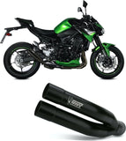 Uncatalysed Exhaust System Without Sound Certification Double Gun Steel Black - Mivv Compatible With Kawasaki Z 900 (2020-2024)