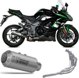 Complete Exhaust System Without Catalytic Converter And Without Sound Certification Mk3 Stainless Steel - Mivv Compatible With Kawasaki Ninja 1000 Sx (2020-2024)
