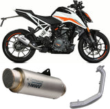 Complete Exhaust System Without Catalytic Converter And Without Sound Certification Mk3 Stainless Steel - Mivv Compatible With Ktm 390 Duke (2021-2023)