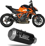 Uncatalysed Exhaust System Without Sound Certification Mk3 Carbon - Mivv Compatible With Ktm Duke 1290 (2020-2024)