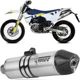 Complete Exhaust System Without Catalytic Converter And Without Sound Certification Str1 Titanium - Mivv Compatible With Husqvarna 701 Enduro - Supermoto (2021-2024)
