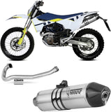 Complete Exhaust System Without Catalytic Converter And Without Sound Certification Str1 Stainless Steel - Mivv Compatible With Husqvarna 701 Enduro - Supermoto (2021-2024)