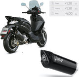 Uncatalysed Exhaust System Without Sound Certification Mover Steel Black - Mivv Compatible With Piaggio Beverly 300 (2010-2020)