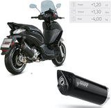Uncatalysed Exhaust System Without Sound Certification Mover Steel Black - Mivv Compatible With Piaggio Beverly 300 (2010-2020)