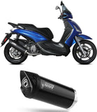 Complete Exhaust System Without Catalytic Converter And Without Sound Certification Mover Steel Black - Mivv Compatible With Piaggio Beverly 350 (2017-2020)