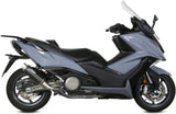 Uncatalysed Exhaust System Without Sound Certification Gppro Steel Black - Mivv Compatible With Kymco Ak 550 (2017-2020)