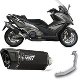 Complete Exhaust System Without Catalytic Converter And Without Sound Certification Sr-1 Titanium Black - Mivv Compatible With Kymco Ak 550 (2021-2024)