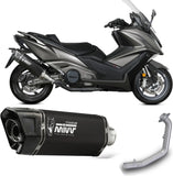 Complete Exhaust System Without Catalytic Converter And Without Sound Certification Sr-1 Steel Black - Mivv Compatible With Kymco Ak 550 (2021-2024)