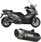 Uncatalysed Exhaust System Without Sound Certification Gppro Steel Black - Mivv Compatible With Kymco Ak 550 (2021-2024)