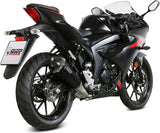 Complete Exhaust System Without Catalytic Converter And Without Sound Certification Delta Race Steel Black Carbon - Mivv Compatible With Suzuki Gsx-S 125 (2017-2020)
