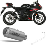 Complete Exhaust System Without Catalytic Converter And Without Sound Certification Mk3 Stainless Steel - Mivv Compatible With Suzuki Gsx-S 125 (2017-2020)