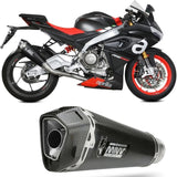 Complete Exhaust System Without Catalytic Converter And Without Sound Certification Delta Race Carbon Carbon - Mivv Compatible With Aprilia Rs 660 (2020-2024)