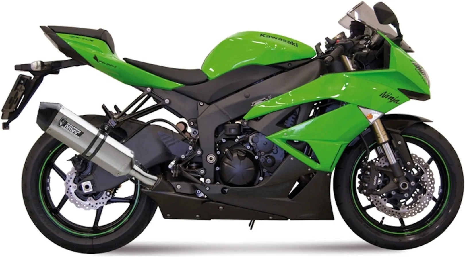 Complete Exhaust System Without Catalytic Converter And Without Sound Certification Speed Edge Stainless Steel Carbon - Mivv Compatible With Kawasaki Zx 6R 636 (2009-2016)