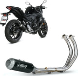 Complete Exhaust System Without Catalytic Converter And Without Sound Certification Mk3 Steel Black - Mivv Compatible With Yamaha Yzf-R25 (2015-2024)