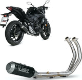 Complete Exhaust System Without Catalytic Converter And Without Sound Certification Mk3 Carbon - Mivv Compatible With Yamaha Mt-03 (2016-2024)