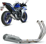 Complete Exhaust System Without Catalytic Converter And Without Sound Certification Mk3 Stainless Steel - Mivv Compatible With Yamaha Mt-03 (2016-2024)