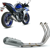 Complete Exhaust System Without Catalytic Converter And Without Sound Certification Mk3 Stainless Steel - Mivv Compatible With Yamaha Mt-03 (2016-2024)