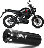 Complete Exhaust System Without Catalytic Converter And Without Sound Certification Hr-1 Steel Black - Mivv Compatible With Yamaha Xsr 125 (2022-2024)