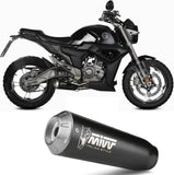 Complete Exhaust System Without Catalytic Converter And Without Sound Certification X-M1 Steel Black - Mivv Compatible With Zontes Zt 125 U (2021-2024)
