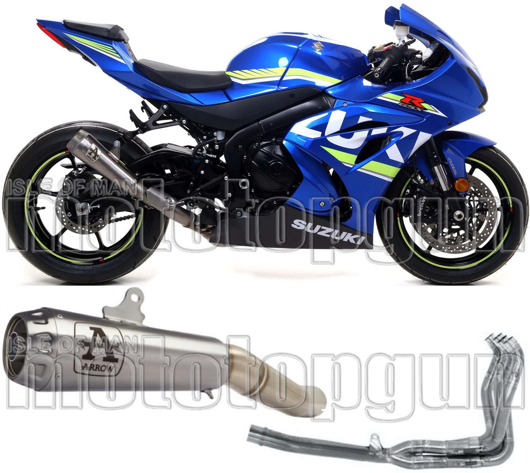 Complete Exhaust System Without Catalytic Converter And Without Sound Certification Pro-Race Titanium Titanium - Arrow Special Parts Compatible With Suzuki Gsx-R 1000 R (2017-2020)