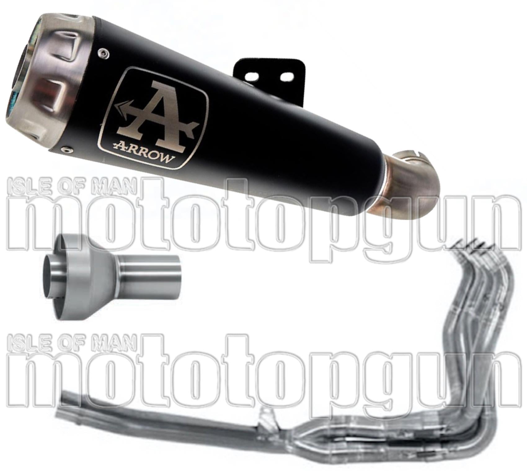 Complete Exhaust System Without Catalytic Converter And Without Sound Certification Pro-Race Black Nichrom Stainless Steel - Arrow Special Parts Compatible With Suzuki Gsx-R 1000 R (2017-2020)