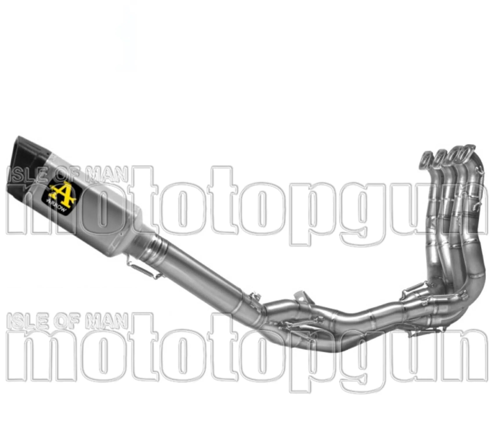 Complete Exhaust System Without Catalytic Converter And Without Sound Certification Indy-Race Competition Sbk Evo Full Titanium Carbon - Arrow Special Parts Compatible With Kawasaki Zx 10Rr (2021-2024)
