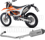 Complete Exhaust System Without Catalytic Converter And Without Sound Certification Explorer Titanium Body And Carbon Cap - Arrow Special Parts Compatible With Ktm 690 Enduro R (2025-2026)