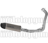 Complete Exhaust System Without Catalytic Converter And Without Sound Certification Icon Titanium Carby End Cap - Arrow Special Parts Compatible With Yamaha Tracer 7 - Gt (2025-2026)