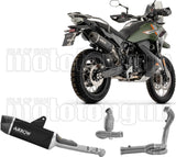 Complete Non-Catalytic Exhaust System With Sound Certification Indy-Race Evo Black Aluminium Body And Carbon Cap - Arrow Special Parts Compatible With Cfmoto 1000 Mt-X (2026)