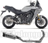 Complete Exhaust System Without Catalytic Converter And Without Sound Certification Indy-Race Evo Titanium Carby End Cap - Arrow Special Parts Compatible With Yamaha Tracer 9 (2025-2026)