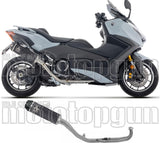 Complete Exhaust System Without Catalytic Converter And Without Sound Certification Indy-Race Black Titanium Carby End Cap - Arrow Special Parts Compatible With Yamaha T-Max 560 (2025-2026)