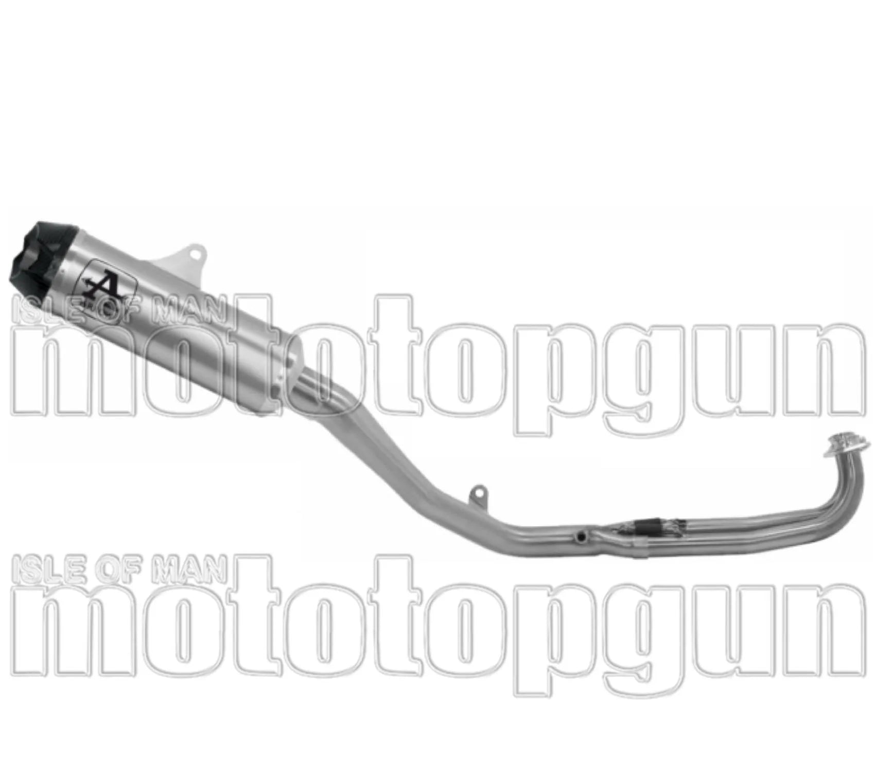 Complete Exhaust System Without Catalytic Converter And Without Sound Certification Indy-Race Titanium Carby End Cap - Arrow Special Parts Compatible With Yamaha T-Max 560 (2025-2026)