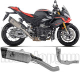 Complete Exhaust System Without Catalytic Converter And Without Sound Certification Pista Titanium Carby End Cap - Arrow Special Parts Compatible With Aprilia Tuono V4 1100 (2025-2026)