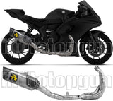 Complete Exhaust System Without Catalytic Converter And Without Sound Certification Pista Competition Titanium Carby End Cap - Arrow Special Parts Compatible With Yamaha Yzf R9 (2025)