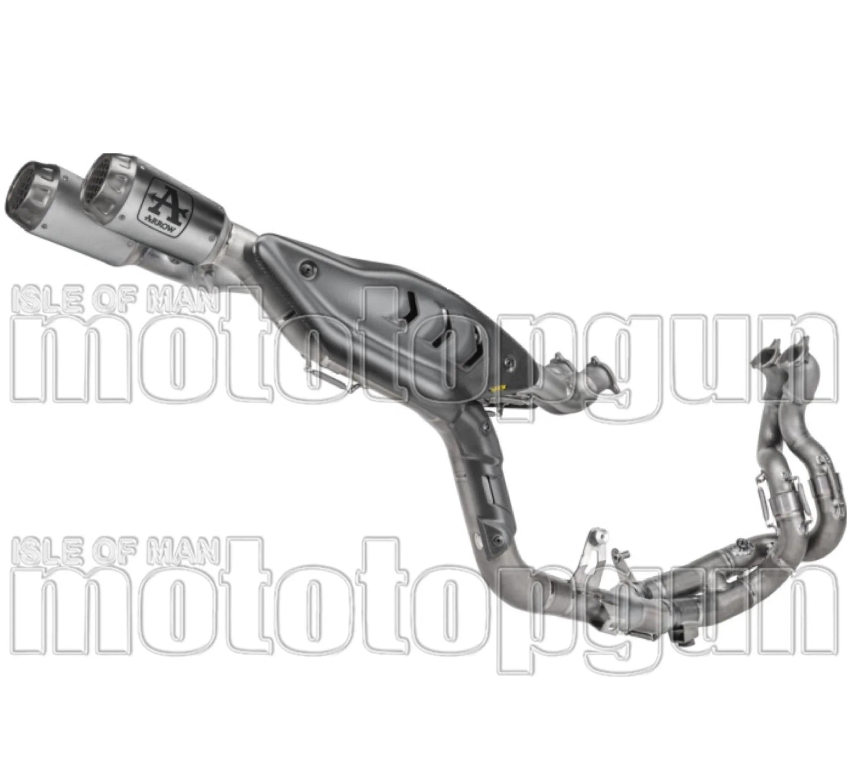 Complete Exhaust System Without Catalytic Converter And Without Sound Certification Pro-Race Competition Evo Titanium End Cap Net - Arrow Special Parts Compatible With Ducati Panigale V4 (2025-2026)