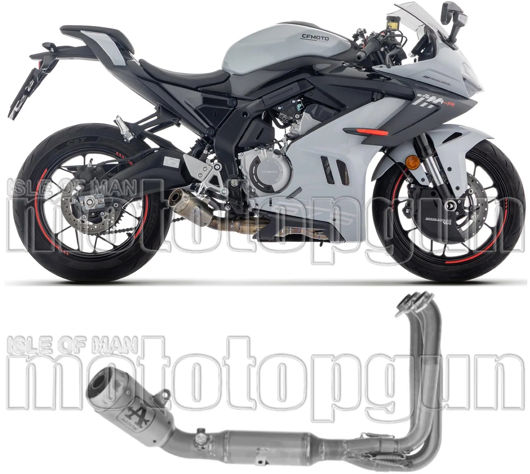 Complete Exhaust System Without Catalytic Converter And Without Sound Certification Pro-Race Nichrom - Arrow Special Parts Compatible With Cfmoto 675 Sr - R (2025-2026)