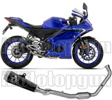 Complete Exhaust System Without Catalytic Converter And Without Sound Certification Pro-Race Black Nichrom Steel End Cap - Arrow Special Parts Compatible With Yamaha Mt-125 (2025-2026)